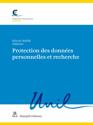 cover image of Protection des données personnelles et recherche120
